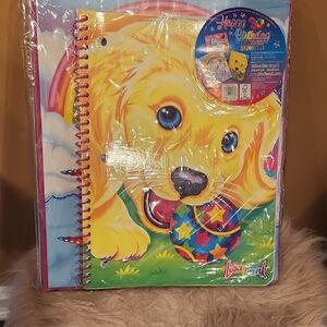 Lisa Frank Golden Retriever Binder with Rainbow Colors
